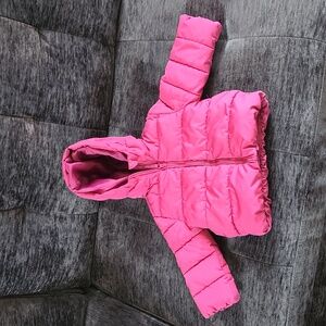 Children's Place Puffer hooded jacket 12 18 months Magenta
